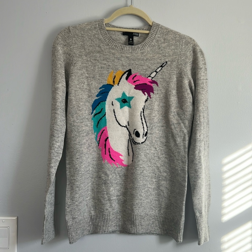 Aqua Cashmere Sweater